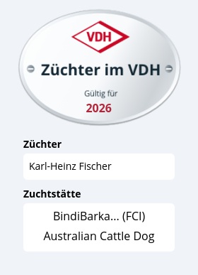VDH Züchter Plakette